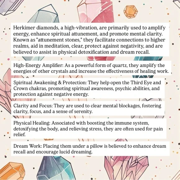 Herkimer Diamond Bracelet 8mm with Heart Moonstone - Picture 7 of 7